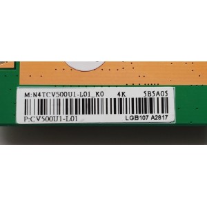 T-CON PARA TV SCEPTRE / NUMERO DE PARTE N4TCV500U1-L01_K0 / CV500U1-L01 / 5B5A05 / LGB107 A2817 / PANEL DXCV500U2-T01-V01 / MODELO W50 U515CV-UMR