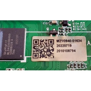 MAIN FUENTE COMBO PARA TV ONN ORIGINAL FHD ROKU TV / NUMERO DE PARTE 515C90111M21 / MT90111-ZC01-01 / 20220719 / 2010108794 / E022M610-C1 / DISPLAY V400HJ9-PE1 REV.C4 / MODELO 100097810 (40")