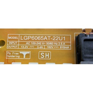 FUENTE DE PODER PARA TV LG / NUMERO DE PARTE EAY65895568 / LGP6065AT-22U1 / 65895568 / 3PCR03158A / PANEL NC650TQG-ABKHJ / DISPLAY HV650QUB-F70 / MODELOS 65UR7800PSB / 65UR8000AUA / 65UR8750PSA