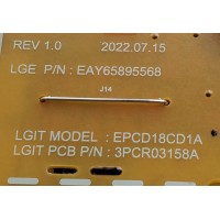 FUENTE DE PODER PARA TV LG / NUMERO DE PARTE EAY65895568 / LGP6065AT-22U1 / 65895568 / 3PCR03158A / PANEL NC650TQG-ABKHJ / DISPLAY HV650QUB-F70 / MODELOS 65UR7800PSB / 65UR7800PSB.BWMFLKR / 65UR8000AUA / 65UR8000AUA.BUSCLKR / 65UR8000AUA.BUSCLKR