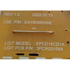 FUENTE DE PODER PARA TV LG / NUMERO DE PARTE EAY65895568 / LGP6065AT-22U1 / 65895568 / 3PCR03158A / PANEL NC650TQG-ABKHJ / DISPLAY HV650QUB-F70 / MODELOS 65UR7800PSB / 65UR8000AUA / 65UR8750PSA