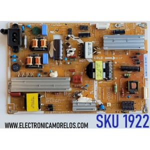 FUENTE / SAMSUNG BN44-00502A / PD46A1_CSM / BN4400502A / PSLF111B04A / SU10054-XXXX / PANEL LTJ400HF04-V / MODELOS UN40ES6100FXZA TS01 / UN40ES6100 / UN40ES6150 / UN40ES6003 / HG46AA690 / UA46ES5600 / UE40ES5705 / UE40ES5507 / MAS MODELOS EN DESCRIPCION