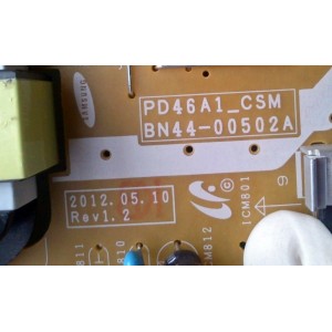 FUENTE / SAMSUNG BN44-00502A / PD46A1_CSM / BN4400502A / PSLF111B04A / SU10054-XXXX / PANEL LTJ400HF04-V / MODELOS UN40ES6100FXZA TS01 / UN40ES6100 / UN40ES6150 / UN40ES6003 / HG46AA690 / UA46ES5600 / UE40ES5705 / UE40ES5507 / MAS MODELOS EN DESCRIPCION