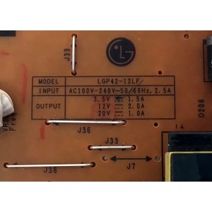 FUENTE DE PODER PARA TV LG / NUMERO DE PARTE EAY62769601 / EAX64648001 / 62769601 / LGP42-12LF / EAX64648001(1.6) / PANEL LC420WUE (SC)(A2) / MODELOS 42CM565-UB / 42CM565-UB.AWMWLUR / 42CS560-UE / 42CS560-UE.AUSYLHR / 42CS560-UE.AUSYLUR