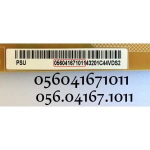 FUENTE DE PODER PARA TV VIZIO / NUMERO DE PARTE 056.04167.1011 / 056041671011 / DPS-167DP-1 A / 2950339202 / SUSTITUTAS 056041670001 / 056041671051 / 056041671061 / 056041671071 / PANEL L55FHD-V3-C / L55FHD-V2-C / MODELOS M552I-B2 / E550I-B2 / E550I-B2E