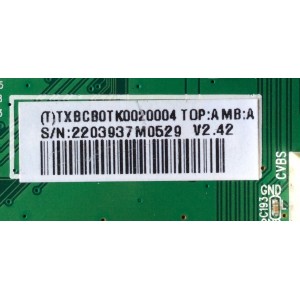 MAIN / VIZIO 756TXBCB0TK002 / TXBCB0TK002 / TXBCB0TK0020001 / TXBCB0TK0020003 / 715G4710-M0F-000-005K / TXBCB0TK0020002 / TXBCB0TK0020004 / MODELO XVT3D580CM LTMAKFAN	