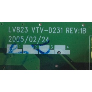 TARJETA PC / NEC 455AB567001 / LV823 VTV-D231 REV:1B / MODELO L234GC	