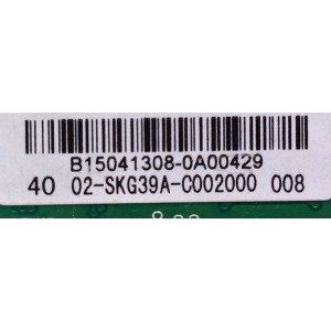 MAIN / TCL B15041308 / 02-SKG39A-C002000 / TP.MS3393T.PB79 / 3MS3393X-2 / MODELO 40''	