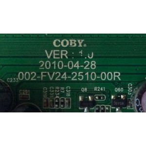 MAIN / COBY 002-FV24-2510-00R / 002-FV24-2510-00R V.2 / MODELO TFDVD1926 / PANEL CLAA185WA	