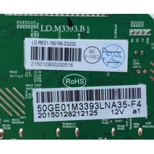 MAIN/ RCA 50GE01M3393LNA35-F4 / LD.M3393.B / MK-RE01-141022-ZQ605 / MODELO LED50B45RQ 5501-LE50B45-F4 / PANEL V500DK1-P01-C1-12V	