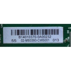 MAIN PARA TV. SANYO NUMERO DE PARTE B14010370 / COMPATIBLES B14010215 / B14010342 / B14010216 / B14010220 / B14010218 / 02-MB3393-CWS001 / T.MS3393T.78 / 3MS3393X-3 / MODELO DP55D44 / CHASSIS P55D44-00 / PANEL LVF550SSDX E1 V1 / LSC550H03	