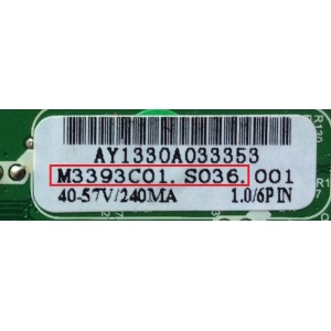 MAIN / M3393C01.S036 / M3393C01 / AY1330A / 40-57V/240MA / M3393C01:S02	