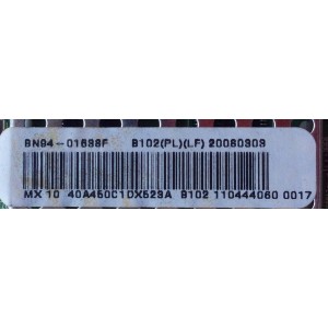 MAIN / SAMSUNG BN94-01638F / BN97-01995F / BN41-00965A / MODELO LN40A450C1DXZA / PANEL LTF400AA01A01	