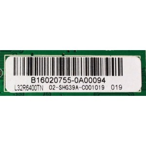 MAIN FUENTE PARA TV DAEWOO B16020755 / L32R6400TN / 02-SHG39A-C001019 / TP.MS3393T.PB79 / 3MS3393X-2	/ MODELO L32R6400TN