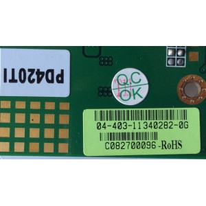 TARJETA DE VIDEO / PLANAR 04-403-11340282-0G / 142470 / PCB-HB42A5X-MBA / PY5700 / C0827001 / 997-5502-00LF / MODELO PD420TI / PANEL V420H1-L07 REV.C2	