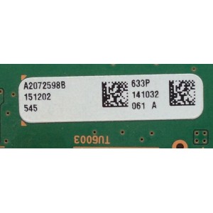 MAIN / SONY A-2072-555-C / A2072598B / A2072598A / 1-894-595-12 / 1-894-595-11 / 189459511 / 189459512 / SUSTITUTA A-2067-555-C / MODELO XBR-43X830C / PANEL SYV4341-YLN	