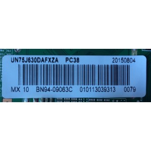MAIN / SAMSUNG BN94-09063C / BN97-09756A / BN41-02353B / MODELO UN75J630DAFXZA TH01 / PANEL CY-GH075CSLV1H GW32	