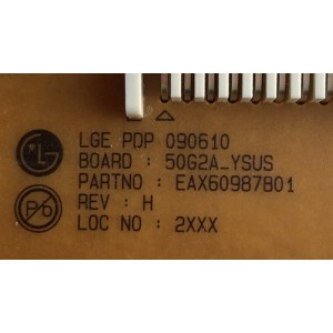 Y-SUS / LG EBR61855101 / EAX60987801 / SUSTITUTA EBR61039702 / MODELO 50PQ10-UB.AWMRLJR / PANEL PDP50G20324	