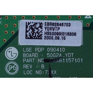 BUFFER YDRVTP / LG EBR62646703 / EAX61157101 / MODELO 50PQ20-UA.AUSRTHR / PANEL PDP50G20324	