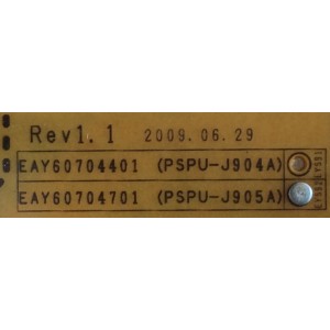 FUENTE DE PODER / LG EAY60704701 / PSPU-J905A / MODELO 50PQ10-UB.AWMRLJR / PANEL PDP50G20324	