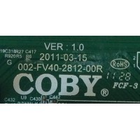 MAIN / COBY 002-FV40-2812-00R / MODELO TFTV4028 / PANEL LTA400HM17-W01	