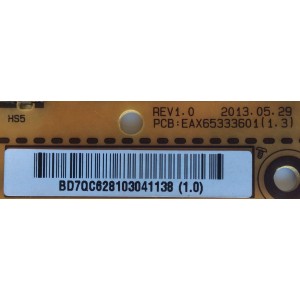 FUENTE DE PODER / LG EAY62810304 / 62810304 / MODELO EAX65333601(1.3)	 /42ln5390-un