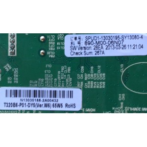 MAIN / FUENTE / (COMBO) / SEIKI N13030188 / TP.MS3393.P86 / 890-M00-06N07 / MODELO SE32HS01 / PANEL T320B6-P01-DY5(VER. W6)	