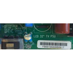 FUENTE DE PODER / LG 6871TP303B / B12-L058B / PCB REV.1.0 / MODELO 32LX1D-AU.ALUSLL	