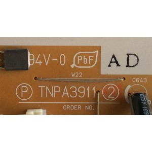 FUENTE DE PODER / PANASONIC TXN/P1BFTU / TNPA3911AD / TNPA3911 / SUSTITUTA TXN/P1BFTUS / MODELO TH-42PX600U / PANEL MC106H30F9	