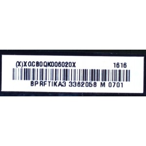 MAIN / VIZIO XGCB0QK0060 / XGCB0QK006020X 1616 / 715G7777-M0E-B00-005T / MODELO M50-C1 LTMWSRBS / PANEL TPT500U1-QVN02.A REV:S001B	
