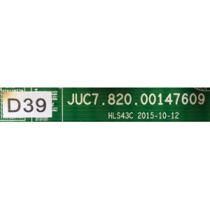 MAIN / FUENTE (COMBO) / HITACHI 999B5W / JUC7.820.00147609 / 999B5WK / HLS43C / PANEL C430F15-E3-D(624) / MODELO LE43A509A