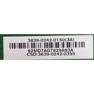MAIN FUENTE (COMBO) PARA TV VIZIO / 3639-0242-0150 / 0171-2271-6463 / 3639-0242-0395 / MODELO D39hn-E0 LAUAVLBS	