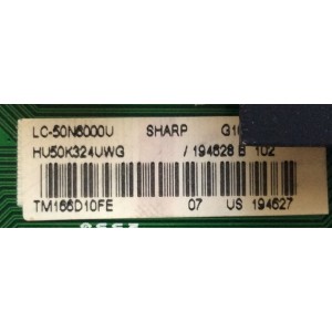 MAIN / SHARP 194628 / 194627 / RSAG7.820.6591/ROH / MODELO LC-50N6000U / PANEL HD500DU-B52(100)	