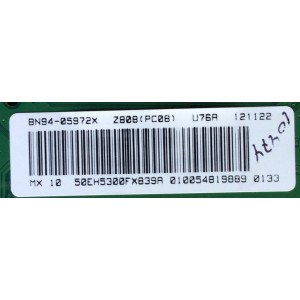 MAIN / SAMSUNG BN94-05972X / BN41-01812A / BN97-06298N / MODELO UN50EH5300FXZX MH02 / PANEL DE500BEA-V1 / CY-DE500BEAV1V	