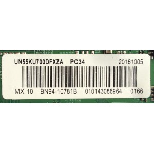 MAIN PARA TV SAMSUNG / NUMERO DE PARTE BN94-10781B / BN41-02528A / BN97-10970A / BN9410781B / PANEL CY-KK055HGLV1H / MODELO UN55KU700 / UN55KU700DFXZA FA01