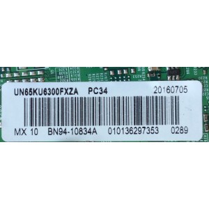 MAIN / SAMSUNG BN94-10834A / BN41-02528A / BN97-10651A / PANEL CY-GK065HGNV2H / MODELOS UN65KU6500FXZA FA01 / UN65KU6300FXZA DA02