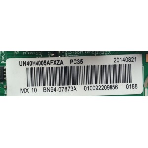 MAIN / SAMSUNG BN94-07873A / BN41-02215A / BN97-08747B / MODELO UN40H4005AFXZA TS01 / PANEL CY-HH040AGLV1	