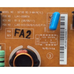 X-SUS / SAMSUNG BN96-06764A / LJ41-05987A / LJ92-01515F / MODELO PN50A410C1DXZC BS01 / PANEL S50HW-YB03	