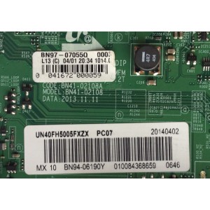 MAIN / SAMSUNG BN94-06190Y / BN41-02108A / BN97-07055Q / MODELO UN40FH5005FXZX TS01 / PANEL CY-DF400BGLV2H	