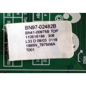MAIN / SAMSUNG BN94-01723C / BN97-02482B / BN41-00975B / MODELO LN40A530P1FXZA SS03 / PANEL LTF400HA03-101	
