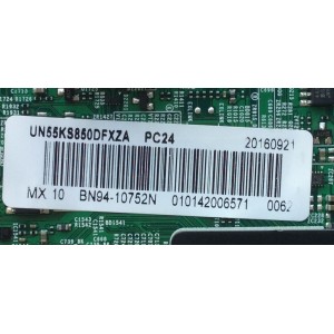 MAIN PARA TV SAMSUNG / NUMERO DE PARTE BN94-10752N / BN41-02504A / BN97-10623A / BN9410752N / PANEL CY-XK055FLLV4H / MODELO UN55KS850 / UN55KS850DFXZA FA01