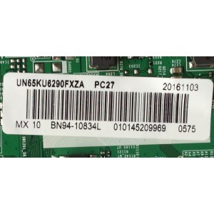 MAIN PARA TV SAMSUNG / NUMERO DE PARTE BN94-10834L / BN41-02528A / BN97-11248A / BN9410834L / PANEL CY-GK065HGNV2H / DISPLAY V650DJ5-QS2 / MODELO UN65KU6290 / UN65KU6290FXZA DA02