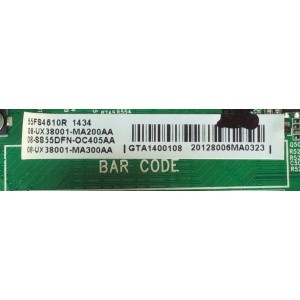 MAIN / TCL 08-SS55DFN-0C405AA / V8-UX38001-LF1V014 / 08-UX38001-MA300AA / 08-UX38001-MA200AA / MODELO 55FS4610RTAAA / PANEL LVF550WD2L	