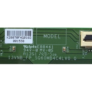 T-CON / TCL LJ94-28870F / 28870F / 13VNB_FP_SQ60MB4C4LV0.0 / MODELO 55FS4610RTAAA / PANEL LVF550WD2L	