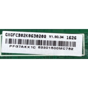 MAIN / VIZIO GXGFCB02K063 / GXGFCB02K063020Q / 715G7487-M03-001-004K / MODELO D32X-D1 LTBUUKJS / PANEL TPT315B5-FHBN0.K REV:S49P2L	