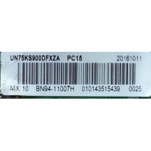 MAIN PARA TV SAMSUNG / NUMERO DE PARTE BN94-11007H / BN41-02505A / BN97-10676T / BN9411007H / PANEL CY-QK075FLLV2H / MODELO UN75KS900D / UN75KS900DFXZA DA02