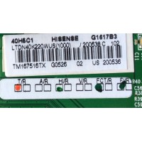 MAIN FUENTE (COMBO) PARA TV HISENSE / NUMERO DE PARTE 200538 / 200536 / RSAG7.820.6834/ROH / LTDN40K220WUS / PANEL HD400DF-E32\S5\GM\ROH / MODELO 40H5B