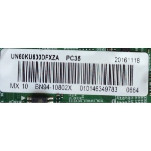 MAIN PARA TV SAMSUNG / NUMERO DE PARTE BN94-10802X / BN41-02528A / BN97-12558A / BN97-10648F / BN9410802X / PANEL CY-GK060HGSV1H / MODELO UN60KU630 / UN60KU630DFXZA EA01