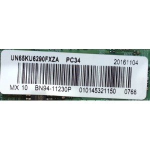 MAIN PARA TV SAMSUNG / NUMERO DE PARTE BN94-11230P / BN41-02528A / BN97-10851A / PANEL CY-GK065HGNV4H / MODELOS UN65KU6290 / UN65KU6290FXZA DA02 / UN65KU6290FXZA DB03