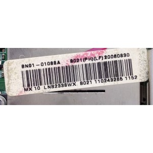 MAIN / SAMSUNG BN91-01088A / BN41-00704A / BN97-01050A / MODELO LNS2338WX/XAA / PANEL V230W1-L02	
